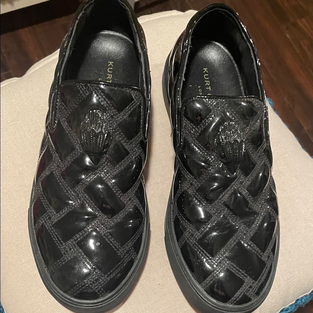 Kurt Geiger Black Quilted Slip-On Shoes